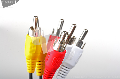 Image of RGB cable isolated on the white background