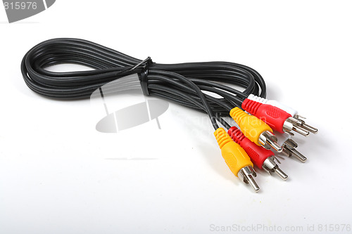 Image of RGB cable isolated on the white background