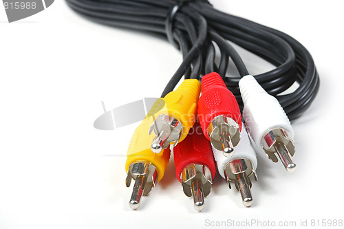 Image of RGB cable isolated on the white background