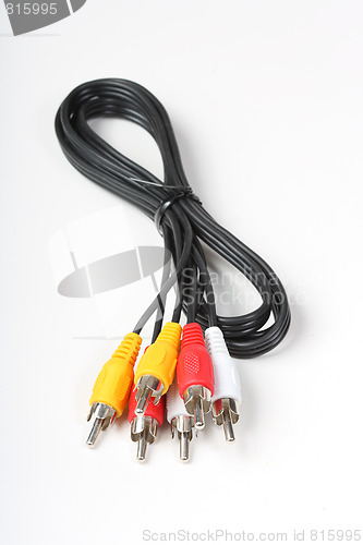 Image of RGB cable isolated on the white background