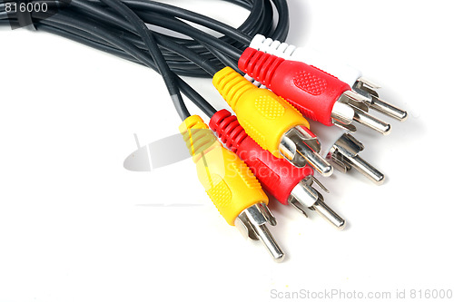 Image of RGB cable isolated on the white background