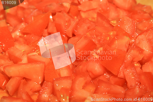 Image of Sliced tomatoes background