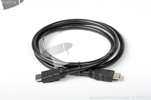 Image of HDMI cable isolated on the white background