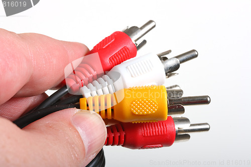 Image of RGB cable isolated on the white background