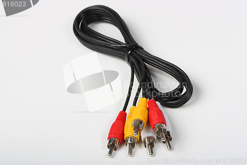 Image of RGB cable isolated on the white background