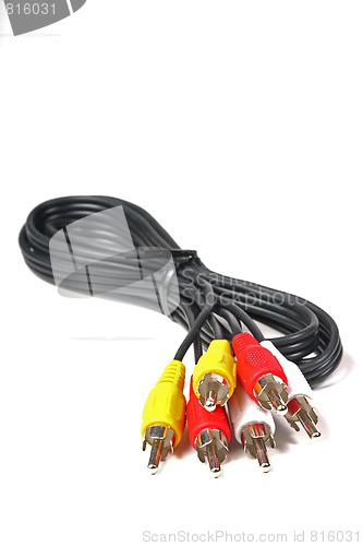 Image of RGB cable isolated on the white background