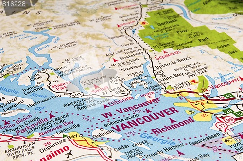 Image of Vancouver map