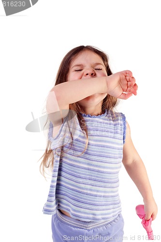 Image of Young Girl Sneezing