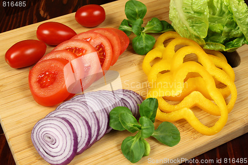 Image of Preparing a salad