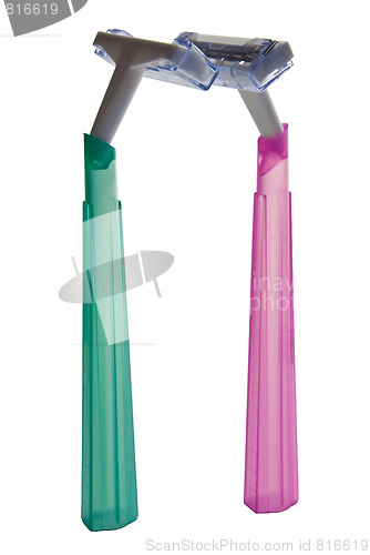 Image of two plastic razors