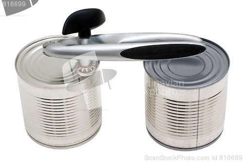 Image of Two cans and can-opener