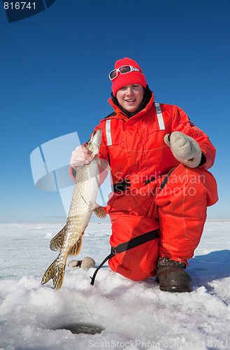 Image of Ice fisherman