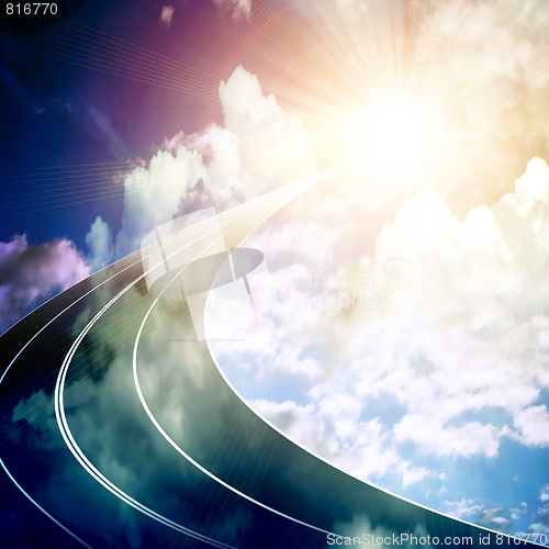 Image of route on the sun