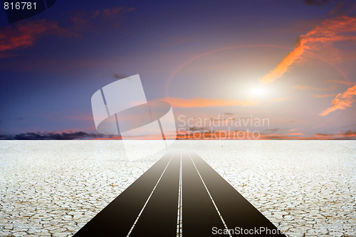 Image of road on the desert