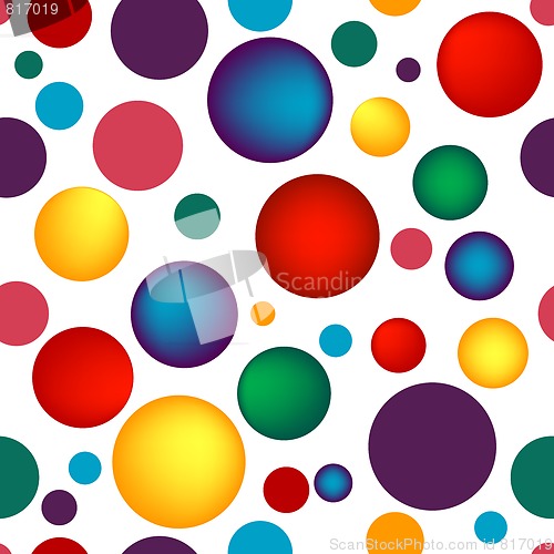 Image of Abstract Seamless Colored Ball Patte