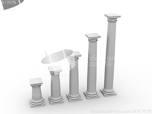 Image of monochromic image of classic columns