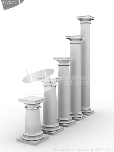 Image of monochromic image of classic columns