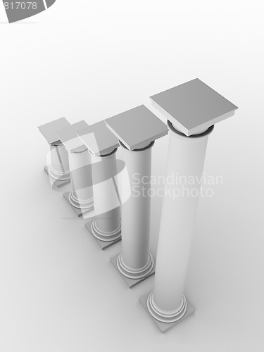 Image of monochromic image of classic columns