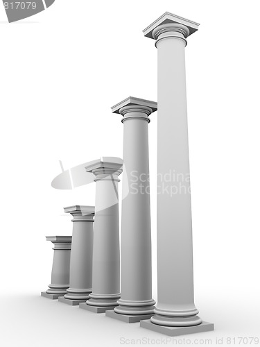 Image of monochromic image of classic columns