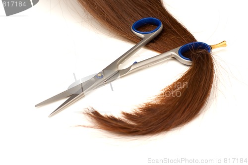 Image of Hair lock in scissors ring