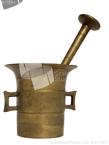 Image of metal old mortar