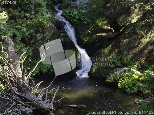 Image of   waterfall on mountains river