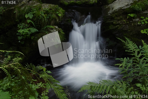 Image of   waterfall on mountains river