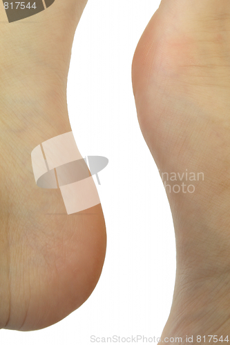 Image of Abstract shape formed by feet
