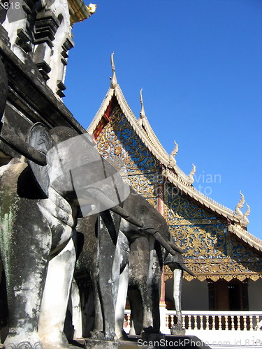 Image of Elephant temple. Chiang Mai. Thailand