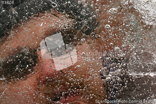 Image of human beeing under ice