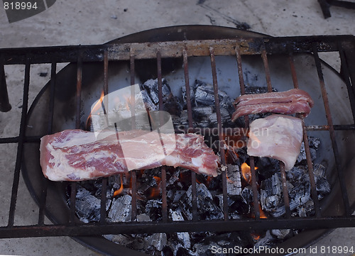 Image of improvised barbeque