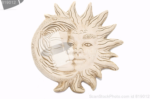 Image of the moon and the sun