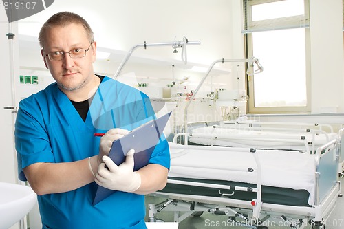 Image of physician in the hospital chamber