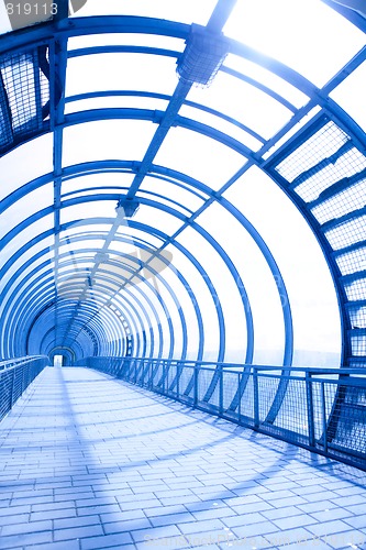 Image of interior of the blue bridge