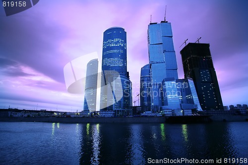 Image of evening on Moscow-river