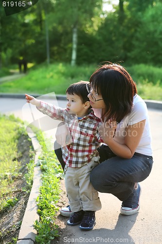 Image of mother and son