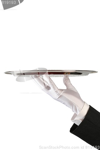 Image of waiter hand