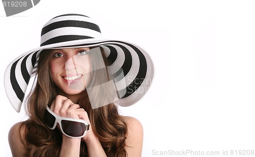 Image of smiling  white woman