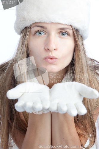 Image of winter portrait of the girl