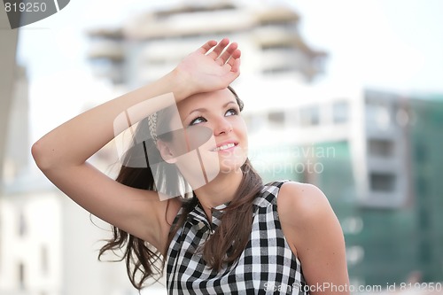 Image of lucky smile of the young girl