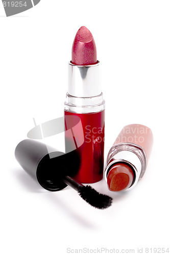 Image of  lipstick and mascara