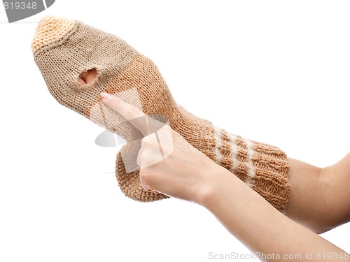 Image of Torn sock