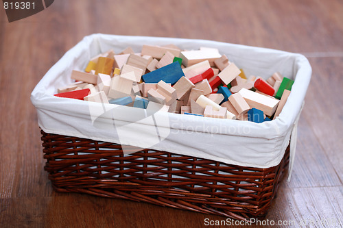 Image of box of wooden blocks