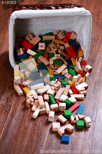 Image of box of wooden blocks