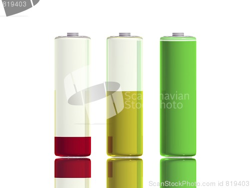 Image of 3 Batteries - front