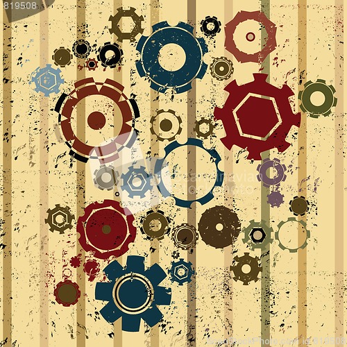 Image of Grunge gears background