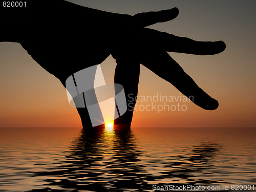 Image of Fingers in the sea