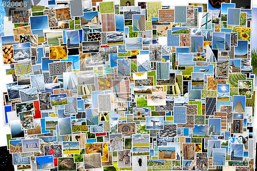 Image of Pile of photos background