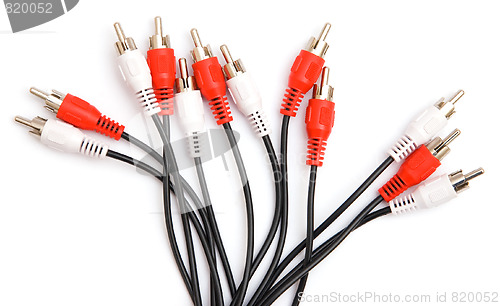 Image of Red and white connectors