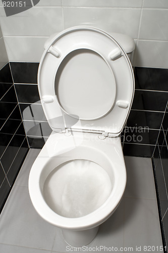 Image of Open toilet seat